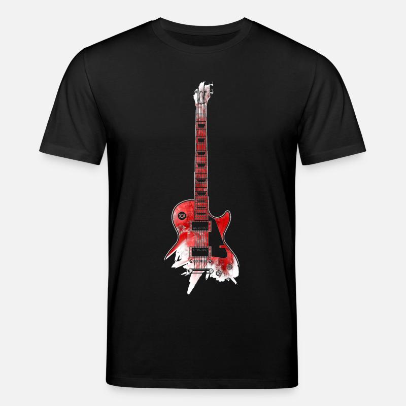 Red Guitar - Stanley/Stella Unisex Bio-T-Shirt CREATOR - Schwarz