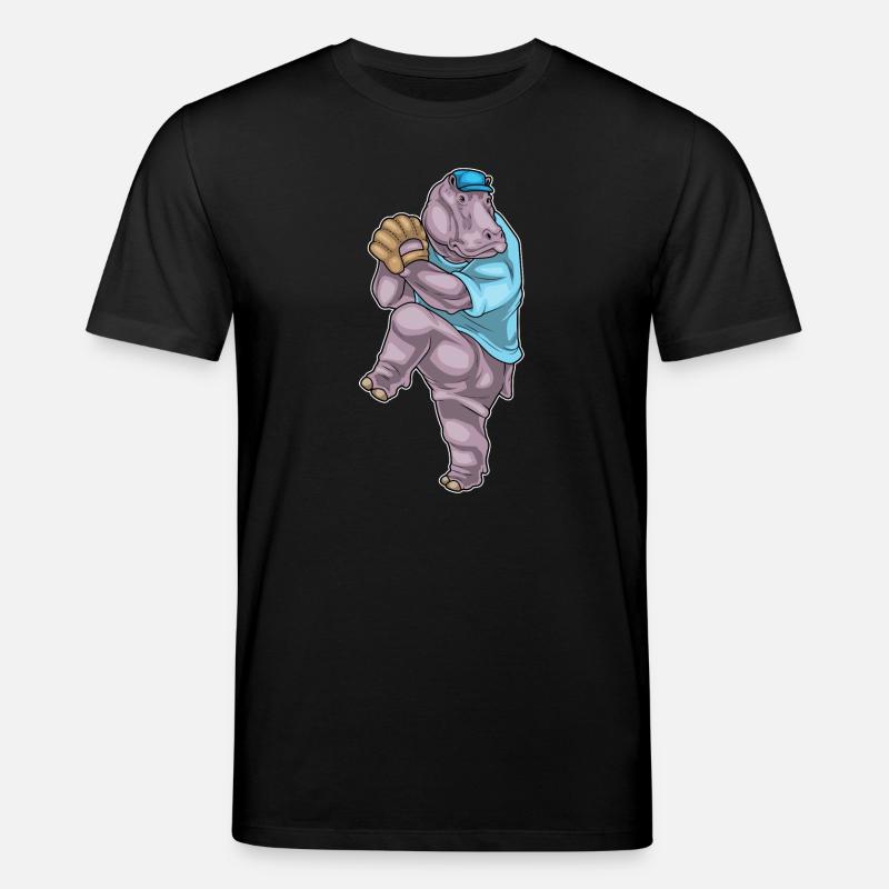 Nilpferd Baseball Baseballhandschuh - Stanley/Stella Unisex Bio-T-Shirt CREATOR  - Schwarz