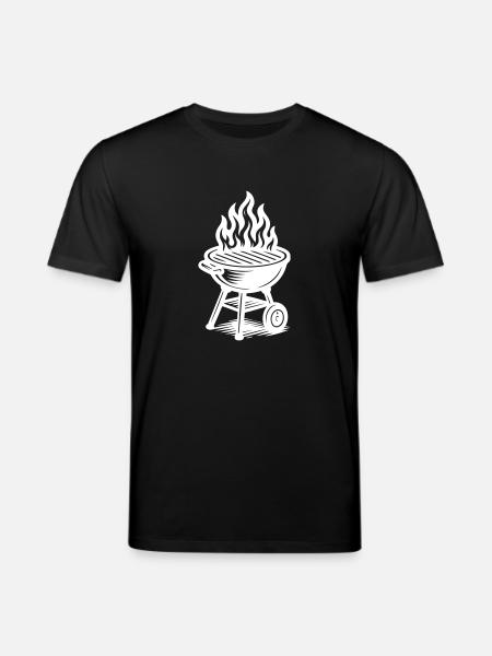 Grill Fire Grilling - Stanley/Stella CREATOR Unisex Organic T-Shirt - black