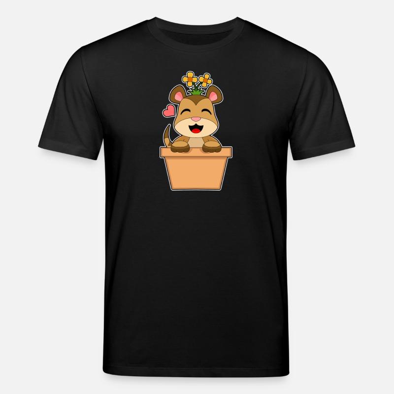 Fleur de suricate - T-shirt bio CREATOR Stanley/Stella Unisexe - noir