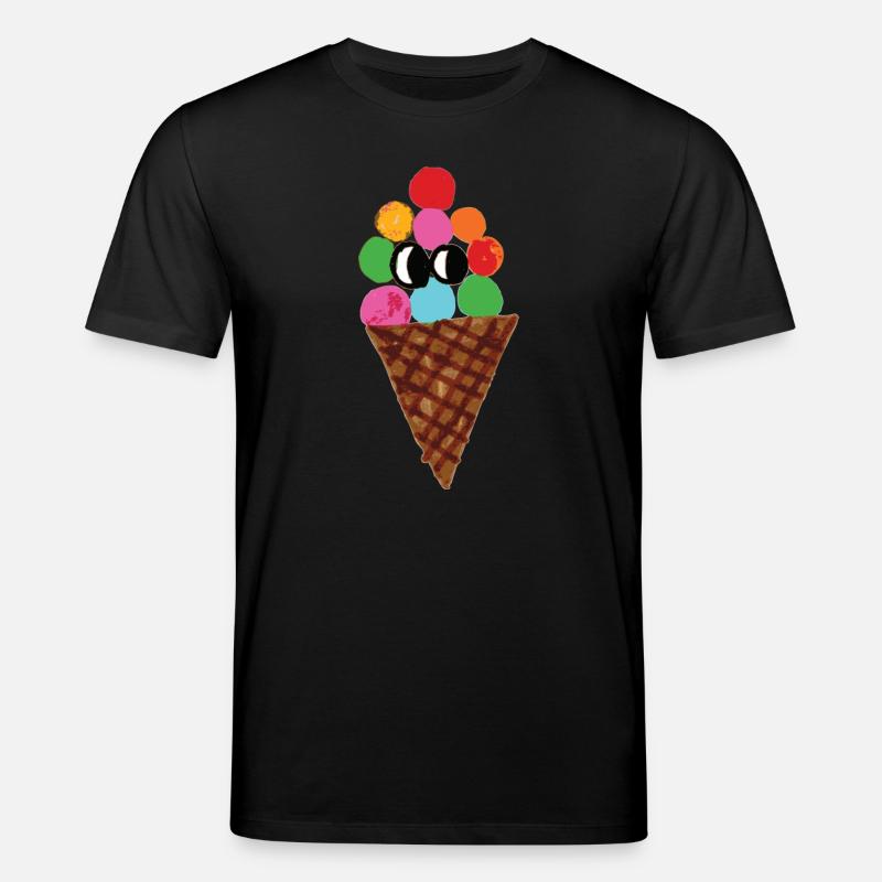 Pop Art coloré en cornet de glace - T-shirt bio CREATOR Stanley/Stella Unisexe - noir
