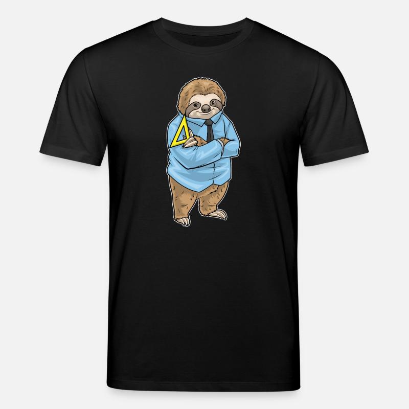 Sloth Math Teacher Triangle - Stanley/Stella CREATOR Unisex Organic T-Shirt - black