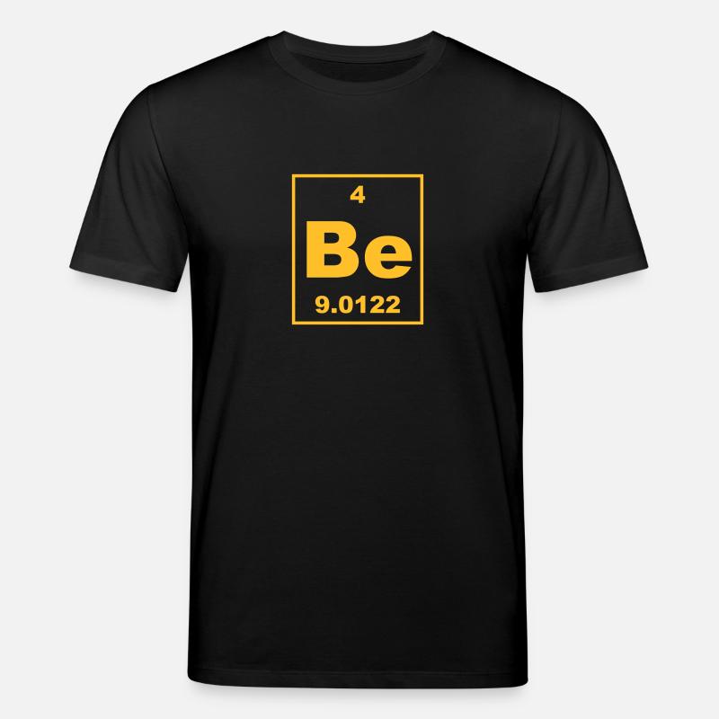 Element 004 - Be (beryllium) - Small - T-shirt bio CREATOR Stanley/Stella Unisexe - noir