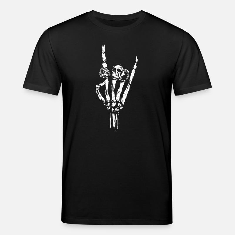 Knochen Hand mit Ringe - Stanley/Stella Unisex Bio-T-Shirt CREATOR  - Schwarz