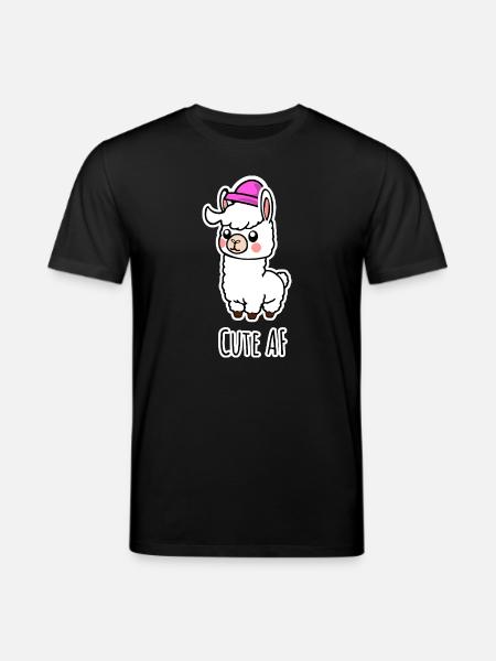 Cute AF Lama Baby oder Alpaka - Stanley/Stella Unisex Bio-T-Shirt CREATOR  - Schwarz