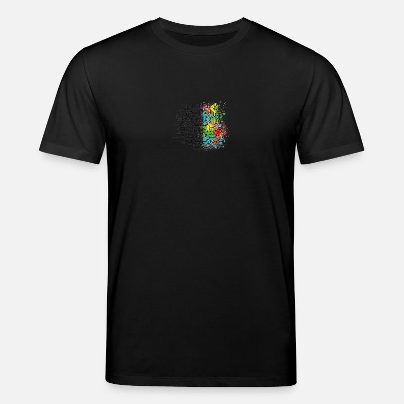Kreative oder logich im Gehirn - Stanley/Stella Unisex Bio-T-Shirt CREATOR  - Schwarz
