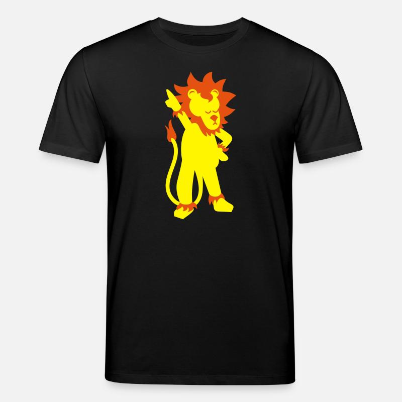 Löwe in Disco-Pose - Stanley/Stella Unisex Bio-T-Shirt CREATOR  - Schwarz