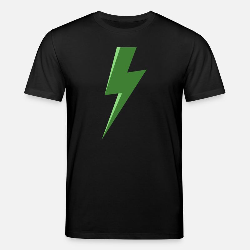 Grüner Blitz - Stanley/Stella Unisex Bio-T-Shirt CREATOR  - Schwarz