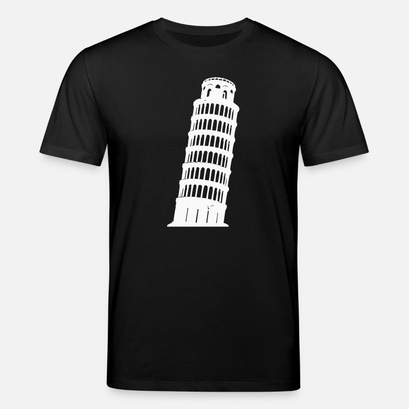 Pisa Turm Silhouette Monochrom - Stanley/Stella Unisex Bio-T-Shirt CREATOR - Schwarz