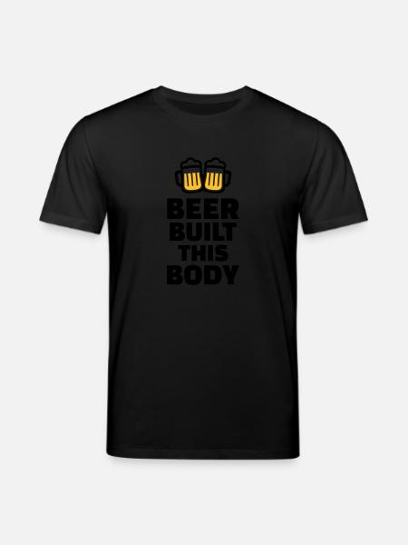 Beer built this body - Stanley/Stella CREATOR Unisex Organic T-Shirt - black