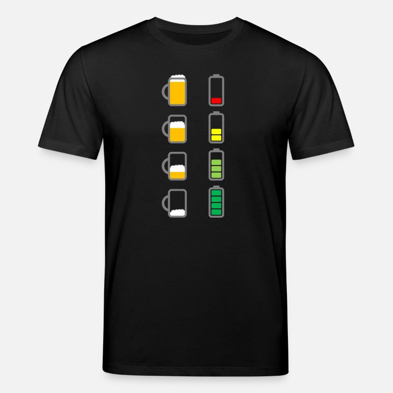 Recharge beer battery - Stanley/Stella CREATOR Unisex Organic T-Shirt - black