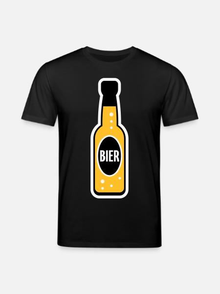 Bierflasche (Bier / Bierchen / NEG 3C) - Stanley/Stella Unisex Bio-T-Shirt CREATOR - Schwarz
