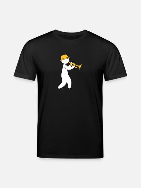 Jazzmusiikki soittaa trumpettia - Stanley/Stella CREATOR unisex luomu-t-paita - musta
