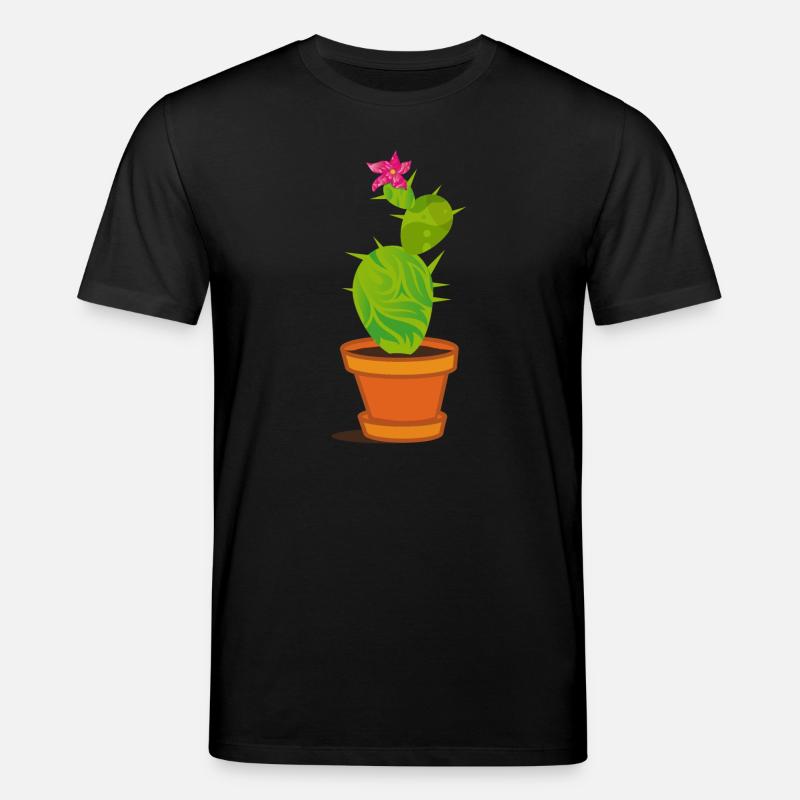 Un cactus avec une fleur - T-shirt bio CREATOR Stanley/Stella Unisexe - noir