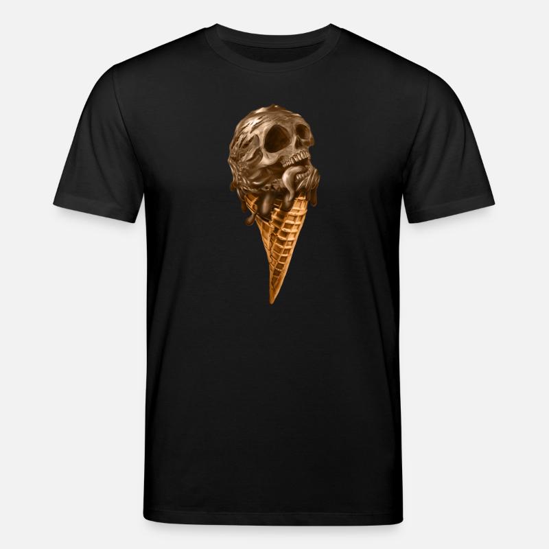 Softeis mit ätherischem Totenkopf - Stanley/Stella Unisex Bio-T-Shirt CREATOR  - Schwarz
