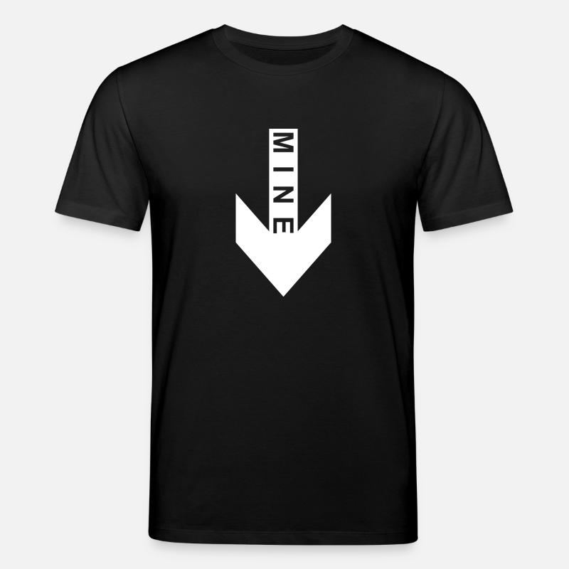 Mine arrow down - Stanley/Stella CREATOR Unisex Organic T-Shirt - black