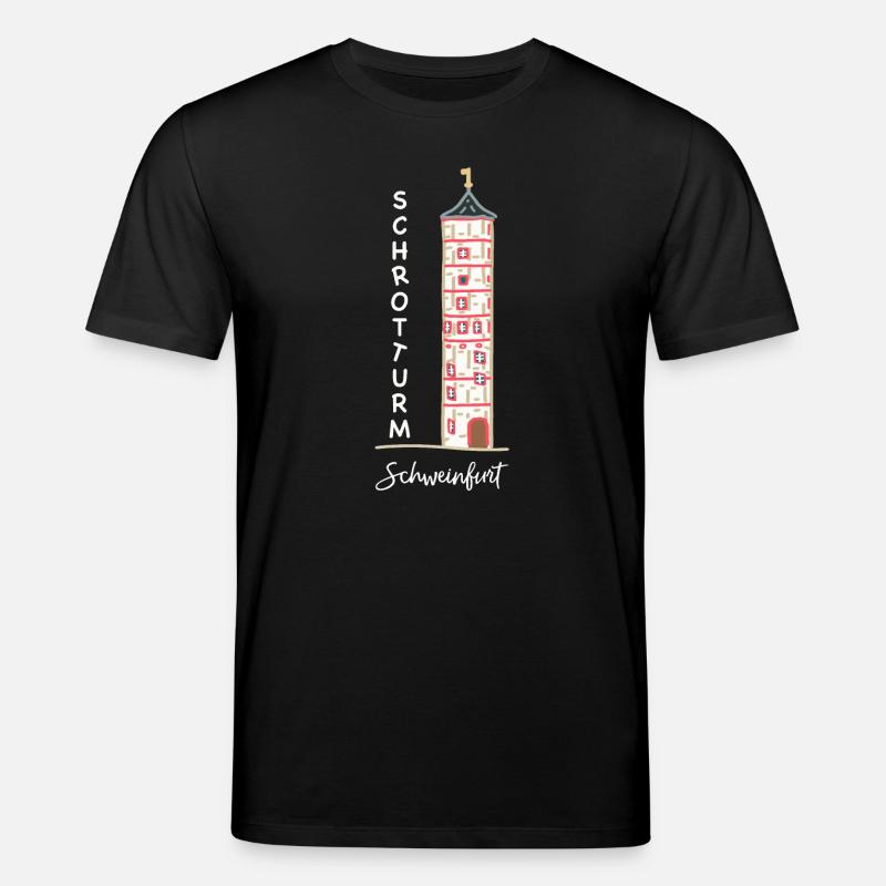 Schweinfurt, emblématique Schrotturm, Bavière - T-shirt bio CREATOR Stanley/Stella Unisexe - noir