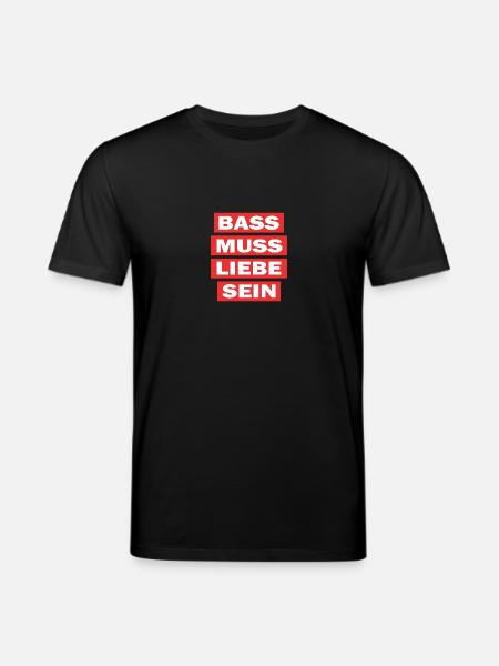 Bas skal være kærlighed - techno electro music - Stanley/Stella CREATOR økologisk unisex-T-shirt - sort