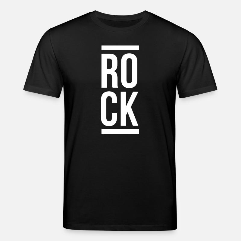 Typographie verticale Rock Bold - T-shirt bio CREATOR Stanley/Stella Unisexe - noir