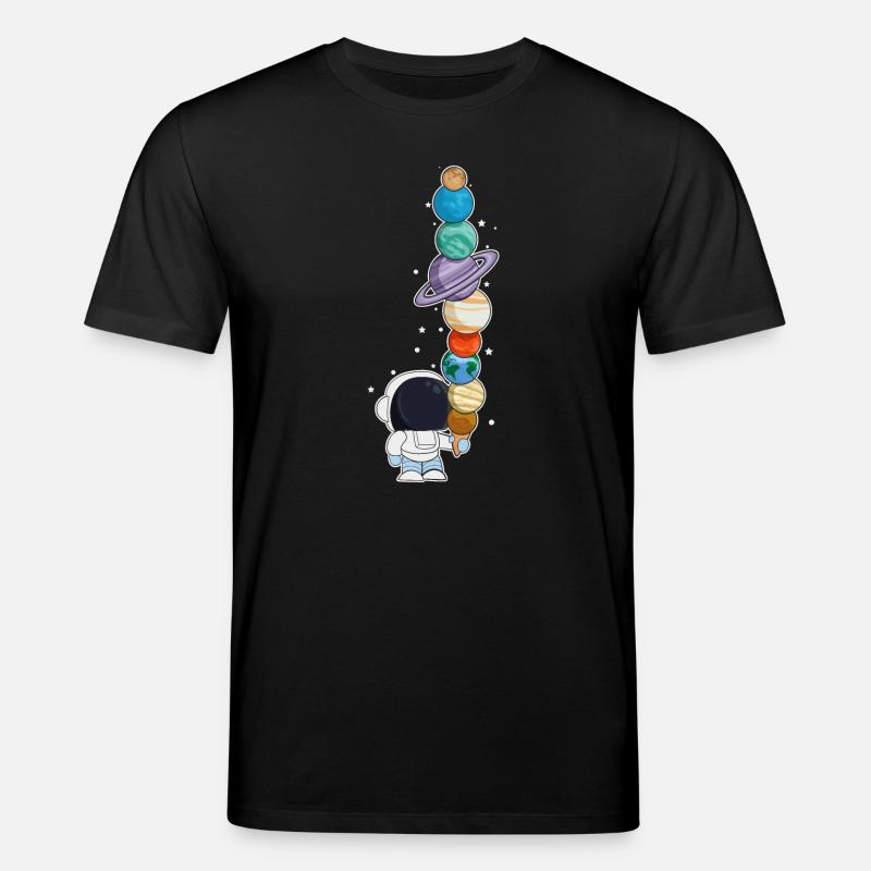 Astronaut mit Eis - Stanley/Stella Unisex Bio-T-Shirt CREATOR - Schwarz