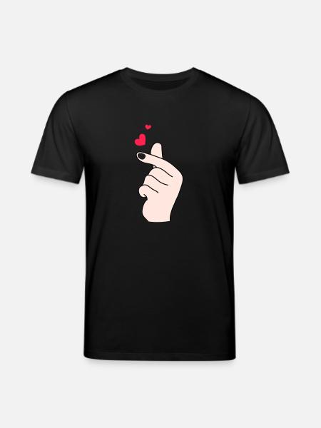 Fingerherzen 2 - Stanley/Stella Unisex Bio-T-Shirt CREATOR - Schwarz