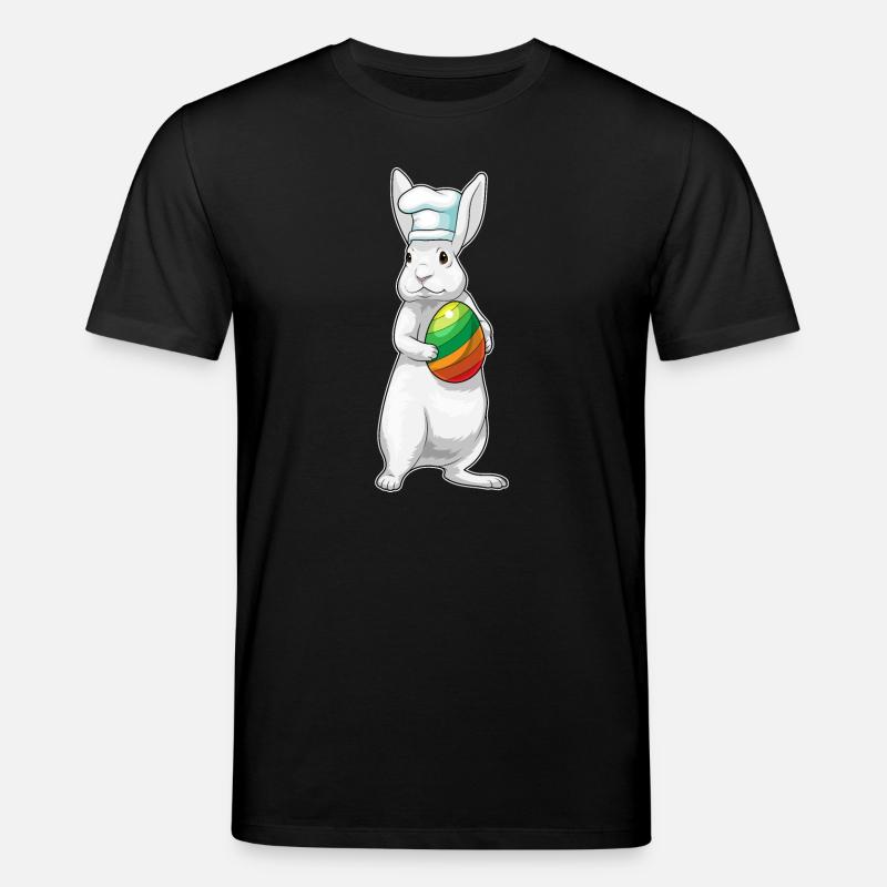 Bunny Easter Cooking - Stanley/Stella CREATOR Unisex Organic T-Shirt - black