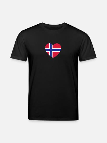 Norway Heart - Stanley/Stella Unisex Bio-T-Shirt CREATOR  - Schwarz