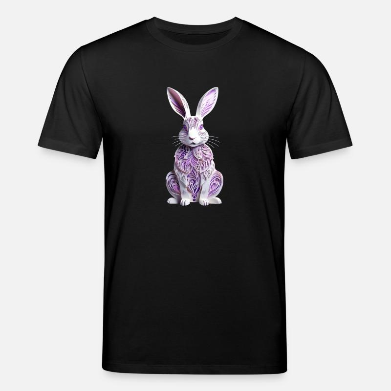 Bunny - Easter Bunny in Silhouette - Stanley/Stella CREATOR Unisex Organic T-Shirt - black