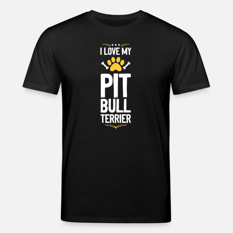 Ich liebe Pitbull Terrier - Stanley/Stella Unisex Bio-T-Shirt CREATOR  - Schwarz