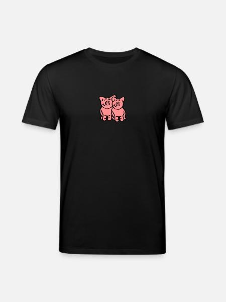 Cute Pigs - Stanley/Stella Unisex Bio-T-Shirt CREATOR  - Schwarz