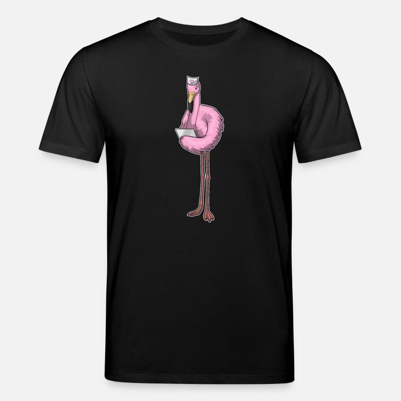 Flamingo Krankenschwester Notiz - Stanley/Stella Unisex Bio-T-Shirt CREATOR  - Schwarz