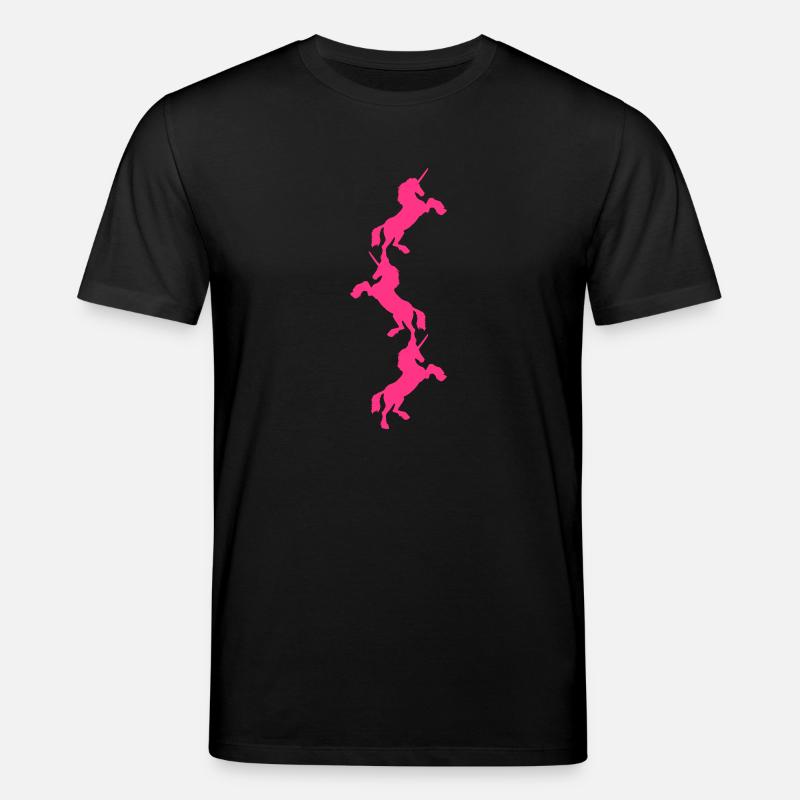 3 Einhörner Turm Muster - Stanley/Stella Unisex Bio-T-Shirt CREATOR  - Schwarz