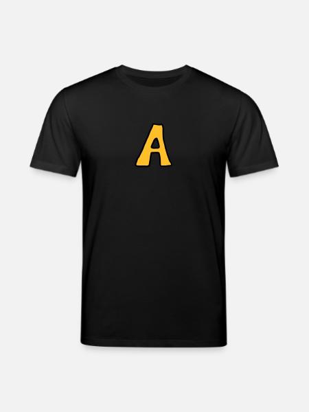 Letter A comic cartoon - Stanley/Stella CREATOR Unisex Organic T-Shirt - black