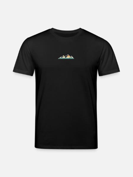 Pastel Rainbow Mountain Ridge - Stanley/Stella CREATOR Unisex Organic T-Shirt - black