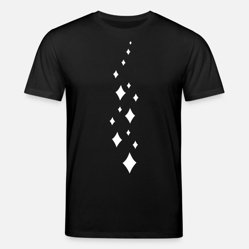 Check pattern glitter cloud - Stanley/Stella CREATOR Unisex Organic T-Shirt - black