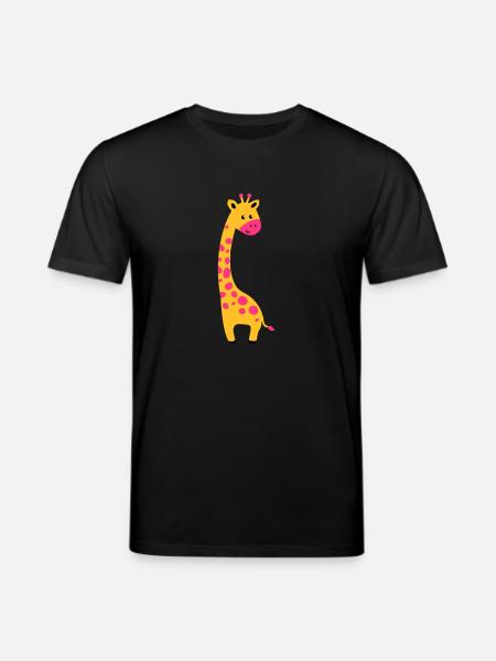 cute giraffe - Stanley/Stella Unisex Bio-T-Shirt CREATOR - Schwarz