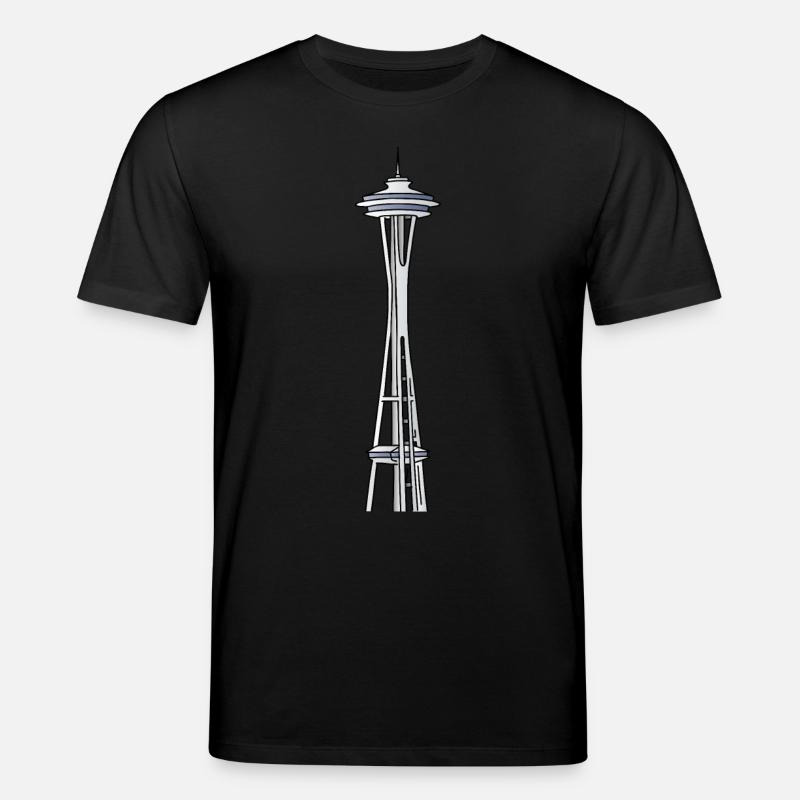 "Space Needle" in Seattle - Stanley/Stella Unisex Bio-T-Shirt CREATOR  - Schwarz
