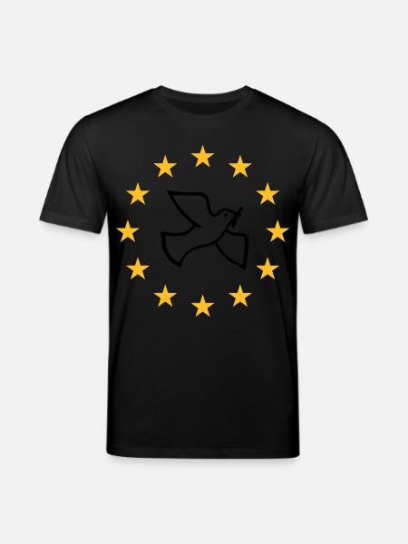 Peace dove in stars - Stanley/Stella CREATOR Unisex Organic T-Shirt - black