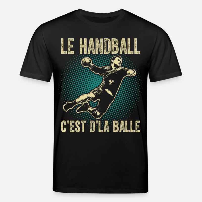 Le handball c'est d'la balle - T-shirt bio CREATOR Stanley/Stella Unisexe - noir