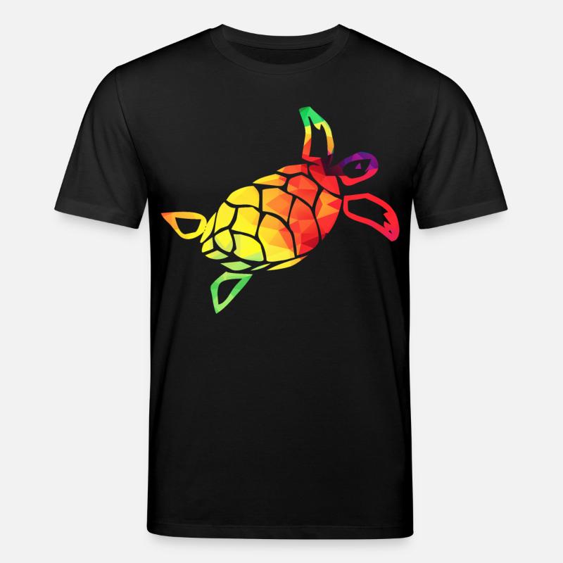 Bunte Schildkröte - Stanley/Stella Unisex Bio-T-Shirt CREATOR  - Schwarz