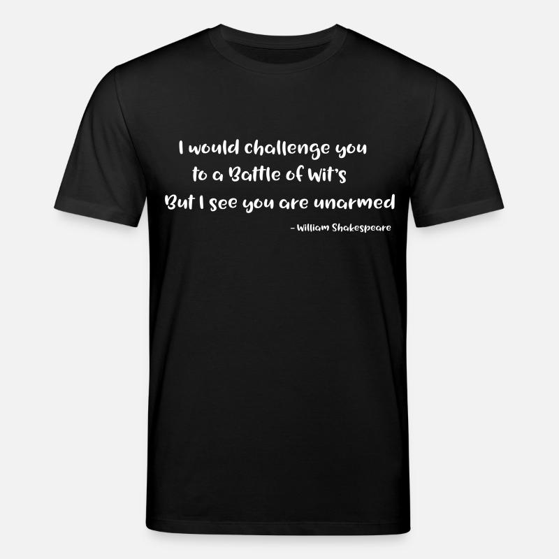 William Shakespeare Zitat Kampf der Köpfe - Stanley/Stella Unisex Bio-T-Shirt CREATOR  - Schwarz