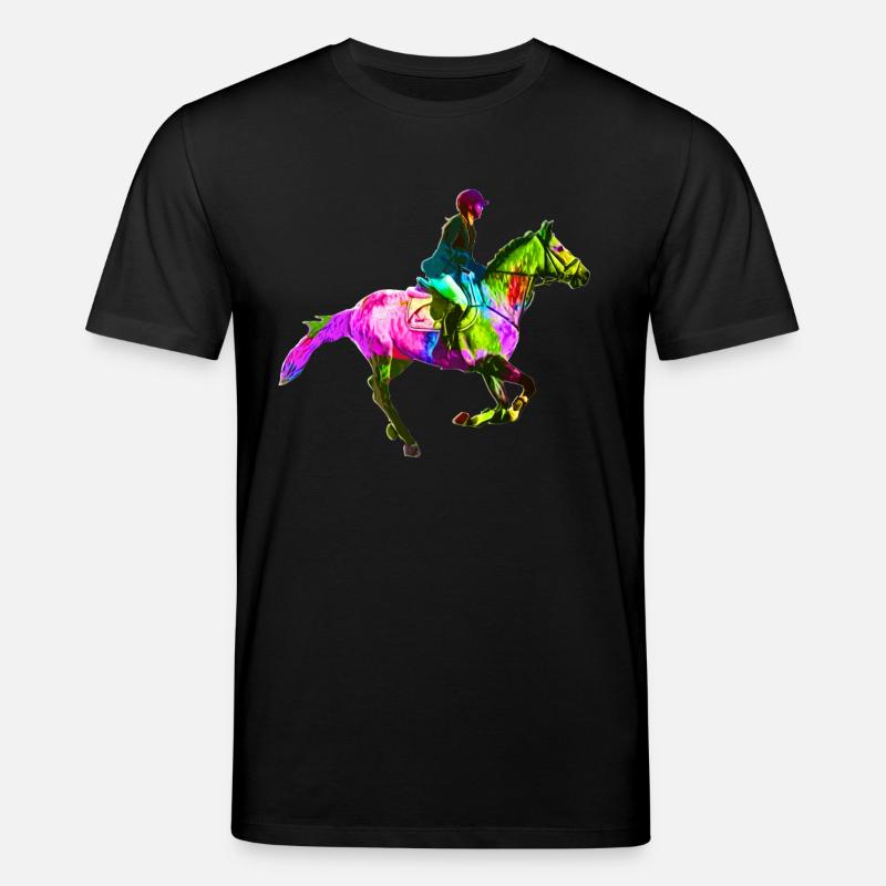 Bunte Reiterin - Stanley/Stella Unisex Bio-T-Shirt CREATOR  - Schwarz