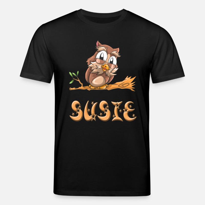 Eule Susie - Stanley/Stella Unisex Bio-T-Shirt CREATOR  - Schwarz