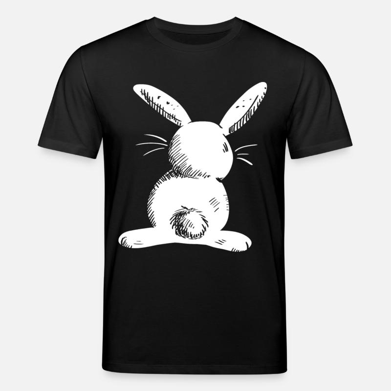 White long eared hare comic - Stanley/Stella CREATOR Unisex Organic T-Shirt - black