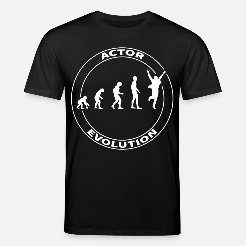 Evolution acteur acteur Hollywood drôle - T-shirt bio CREATOR Stanley/Stella Unisexe - noir