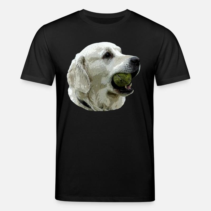 Labrador mit Ball - Stanley/Stella Unisex Bio-T-Shirt CREATOR  - Schwarz