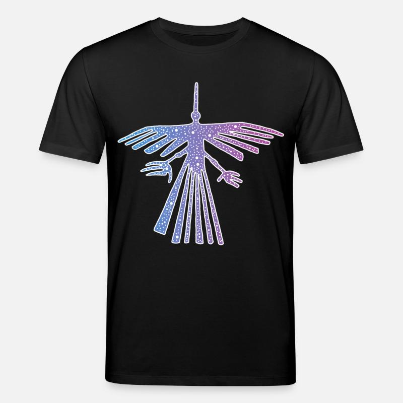 Vogel von Nazca - Stanley/Stella Unisex Bio-T-Shirt CREATOR  - Schwarz