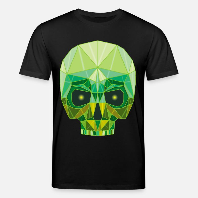 Smaragdgrüner Todeskopf - Stanley/Stella Unisex Bio-T-Shirt CREATOR - Schwarz