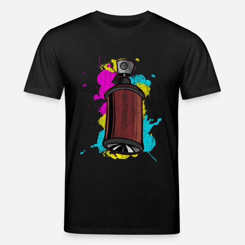 Graffiti Spraydose mit Spritzfarben - Stanley/Stella Unisex Bio-T-Shirt CREATOR - Schwarz