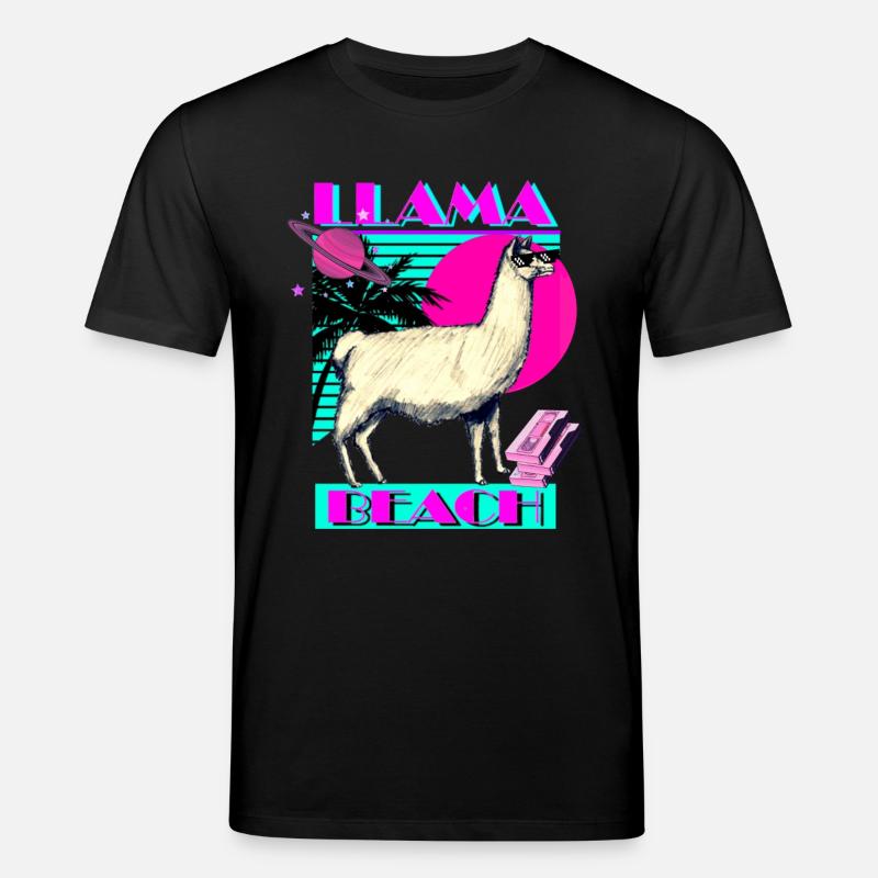 Llama Beach - Stanley/Stella Unisex Bio-T-Shirt CREATOR  - Schwarz